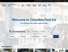 Tablet Screenshot of columbiaford.com